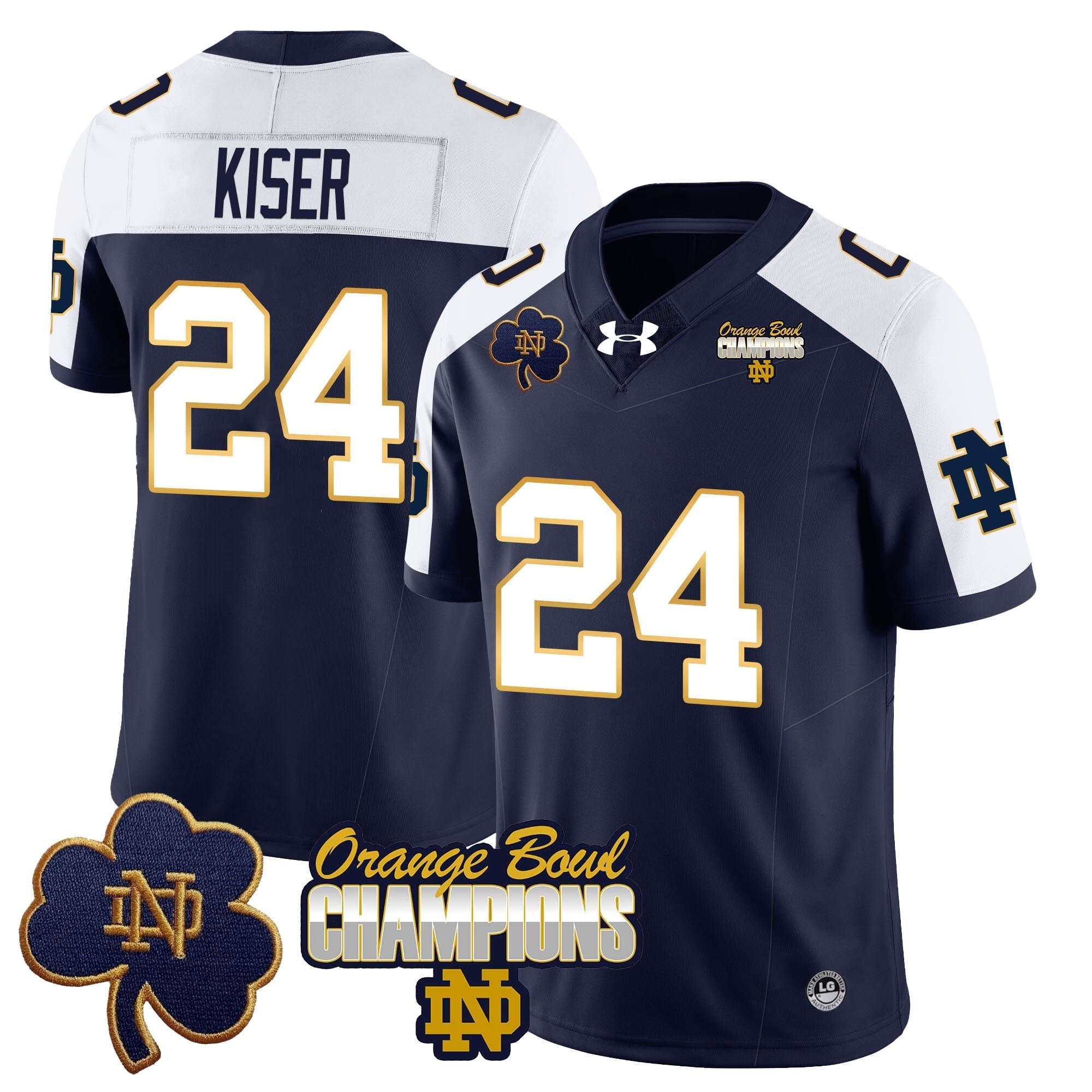 Men Notre Dame Fighting Irish 2025 Orange Bowl Champions Jersey  - All Stitched