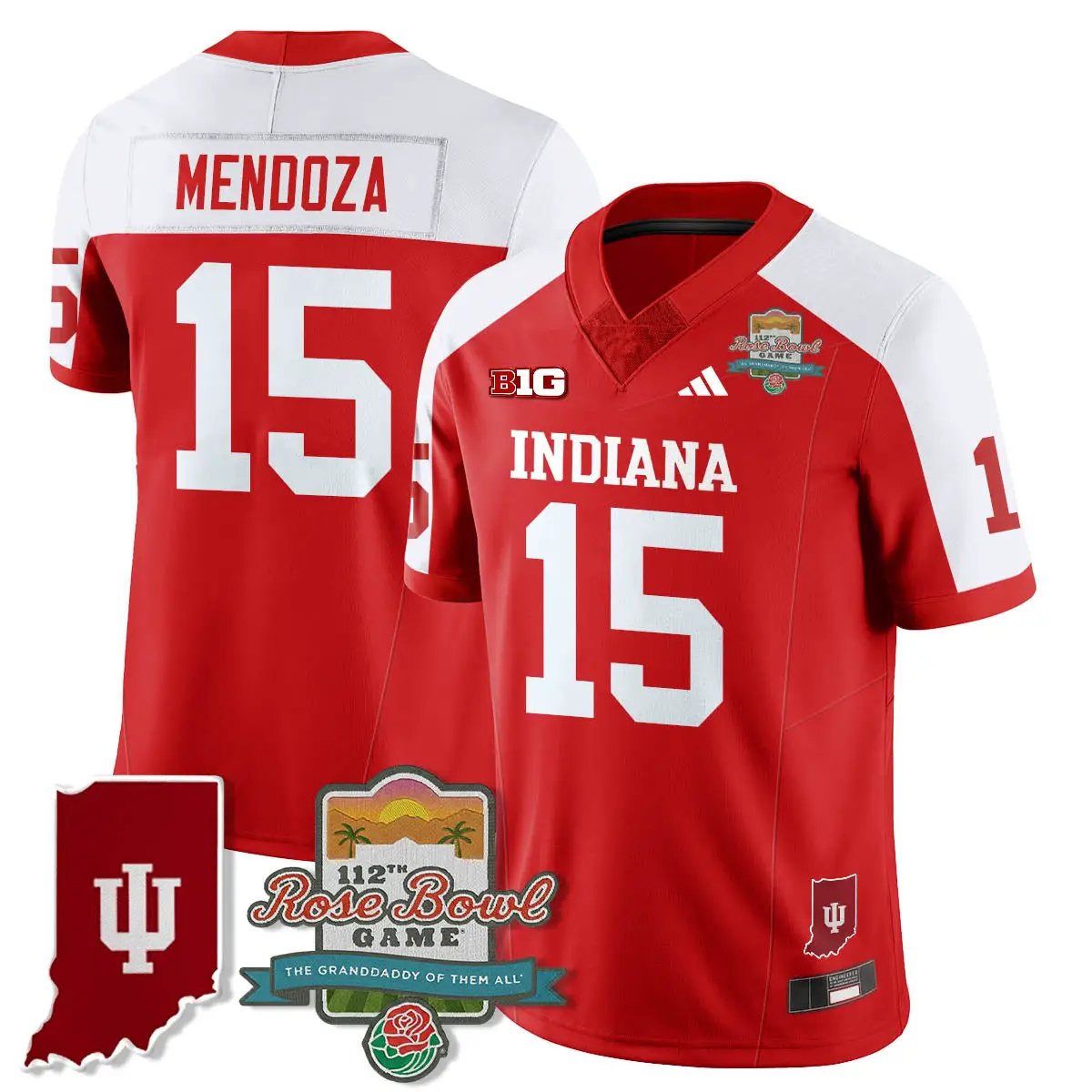 Men Indiana Hoosiers Vapor Limited Football Jersey - Rose Bowl 112th