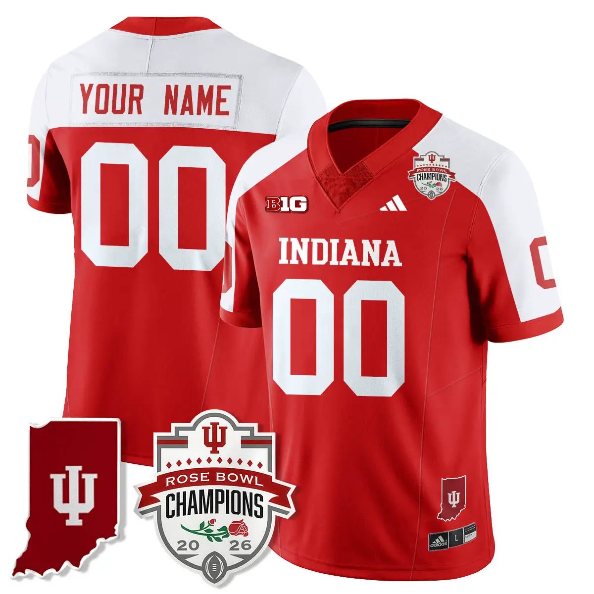 Indiana Hoosiers Vapor Limited Football Custom Jersey - Rose Bowl Champions