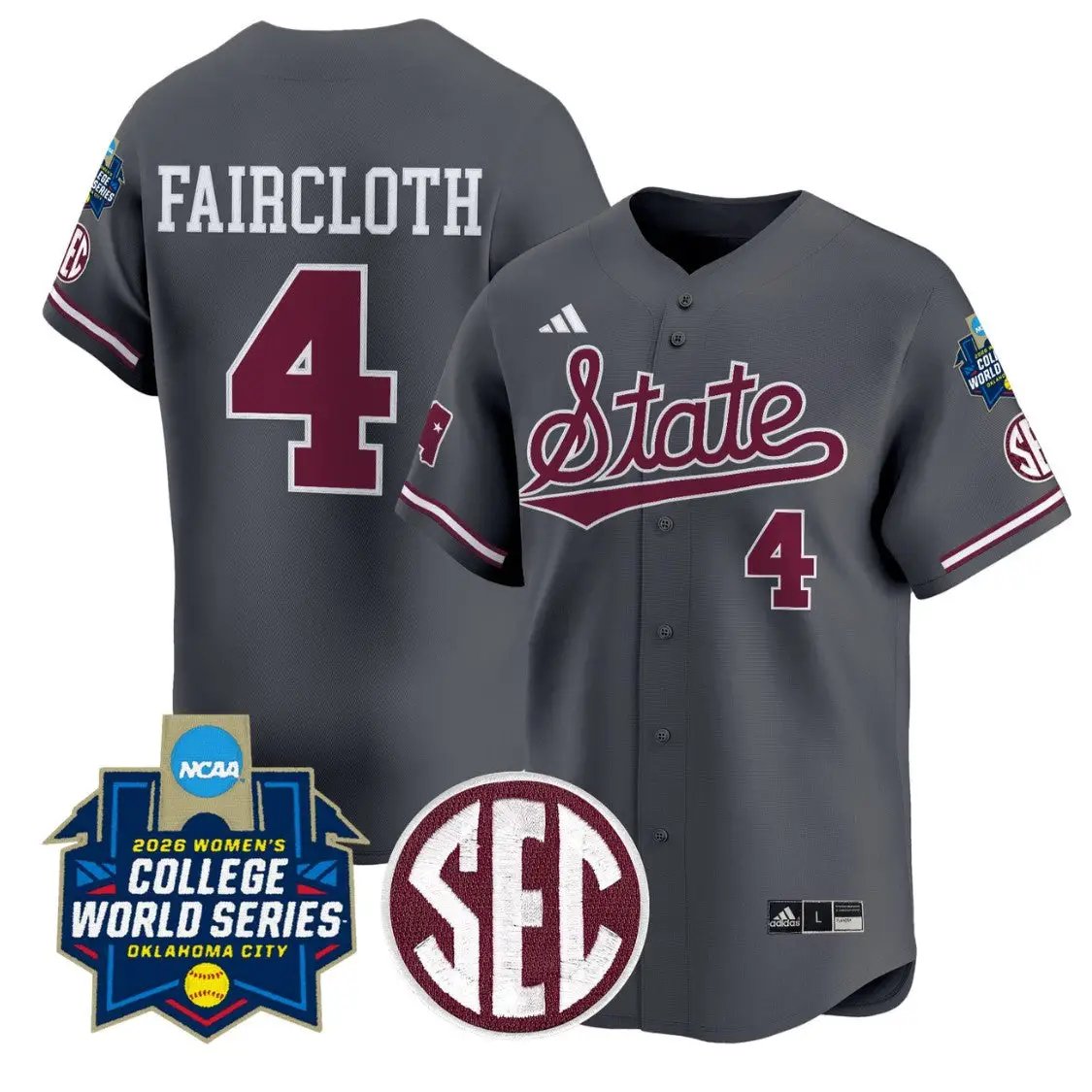 Alyssa Faircloth Jersey #4 State Softball 2026 World Series Stitched