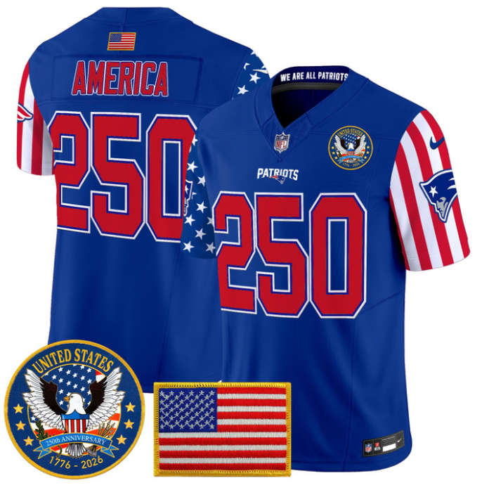 America Jersey #250 America 250 Edition Vapor Limited Stitched