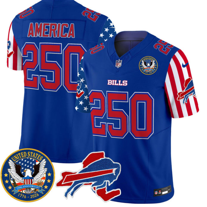 America Jersey #250 Bills America 250 Edition Vapor Limited Stitched