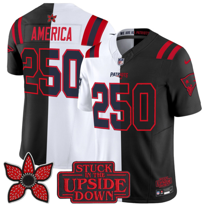America Jersey #250 Patriots Upside Down Edition Vapor Limited Stitched