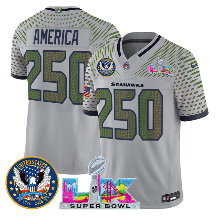 America Jersey #250 Super Bowl LX United States 250th Patch Stitched