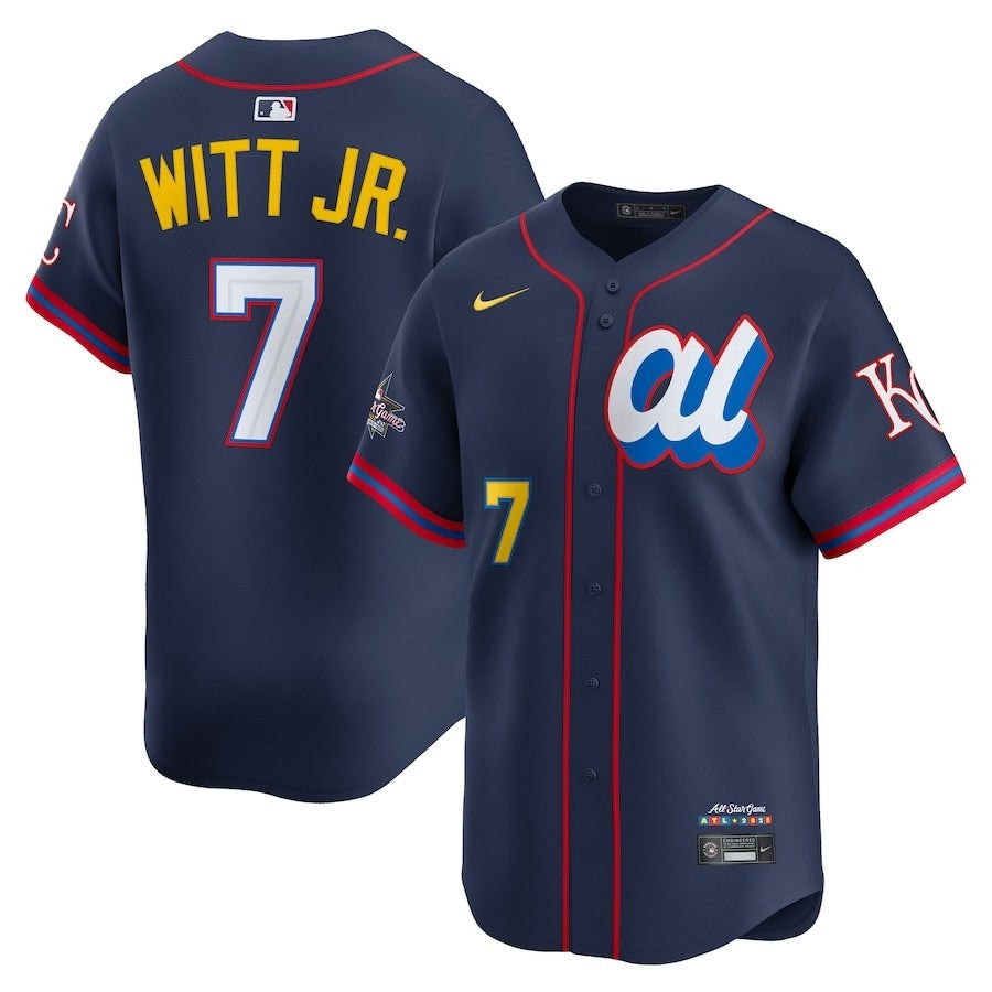 American League Bobby Witt Jr #7 Navy 2025 All-Star Limited Jersey Stitched