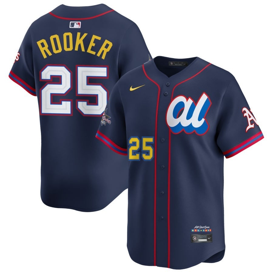 American League Brent Rooker #25 Navy 2025 All-Star Limited Jersey Stitched