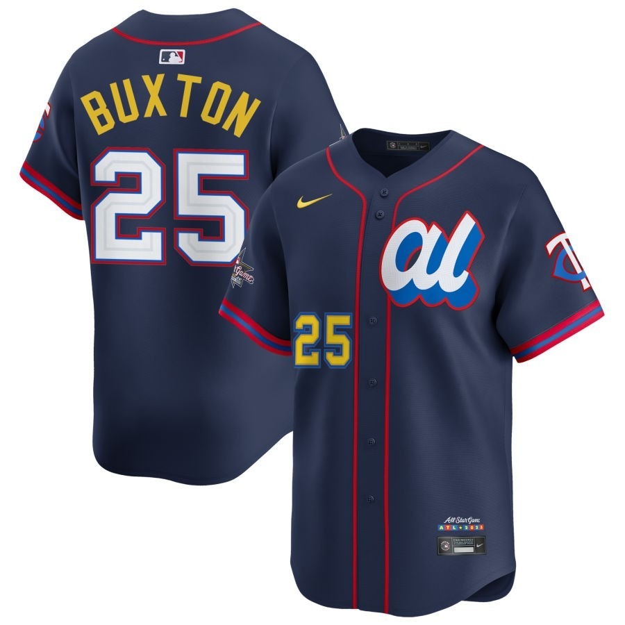 American League Byron Buxton #25 Navy 2025 All-Star Limited Jersey Stitched