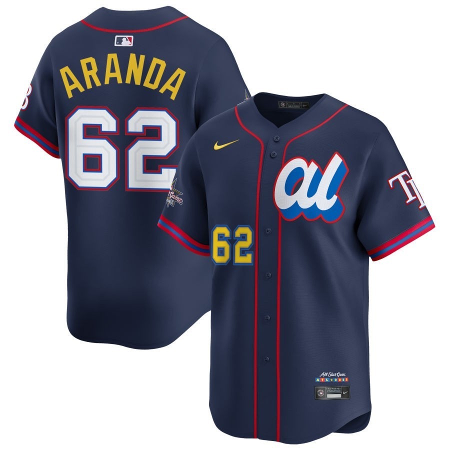 American League Jonathan Aranda #62 Navy 2025 All-Star Limited Jersey Stitched
