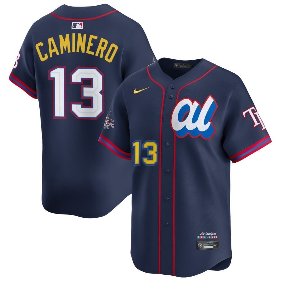 American League Junior Caminero #13 Navy 2025 All-Star Limited Jersey Stitched