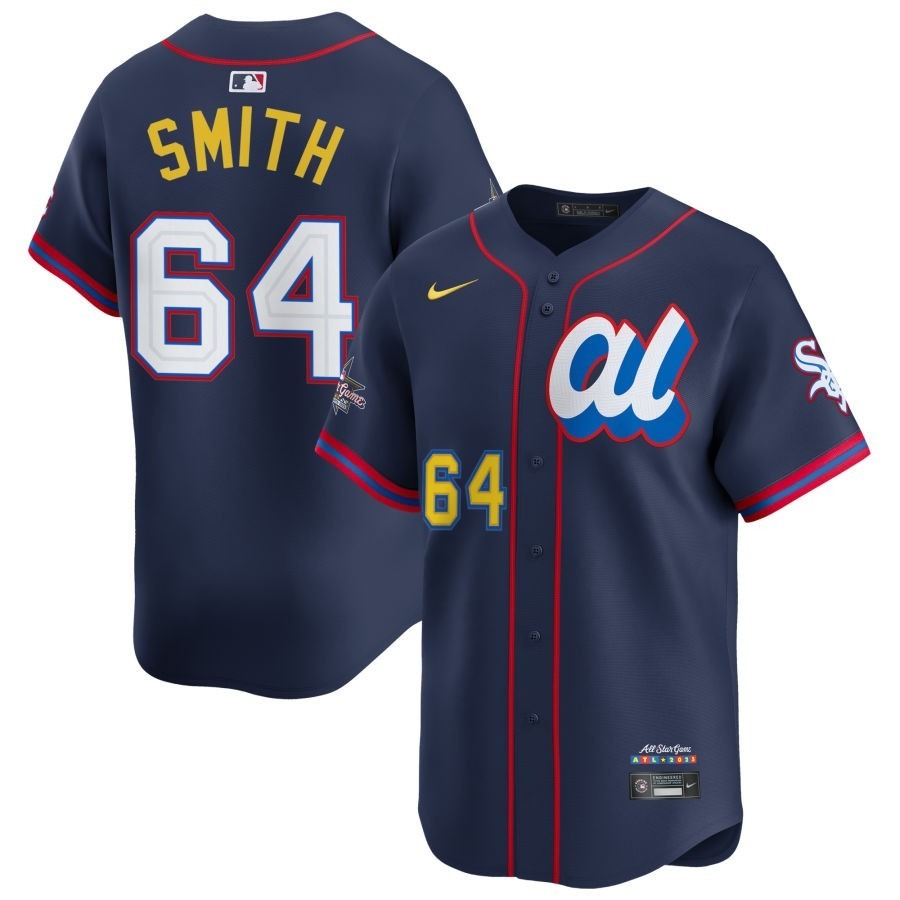 American League Shane Smith #64 Navy 2025 All-Star Game Limited Jersey Stitched