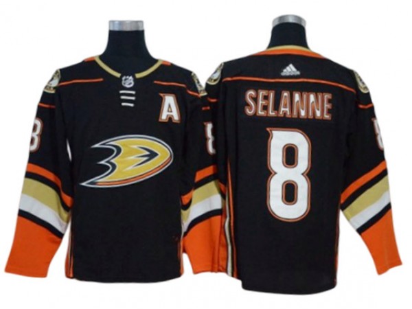 Anaheim Ducks #8 Teemu Selanne Black Alternate Jersey