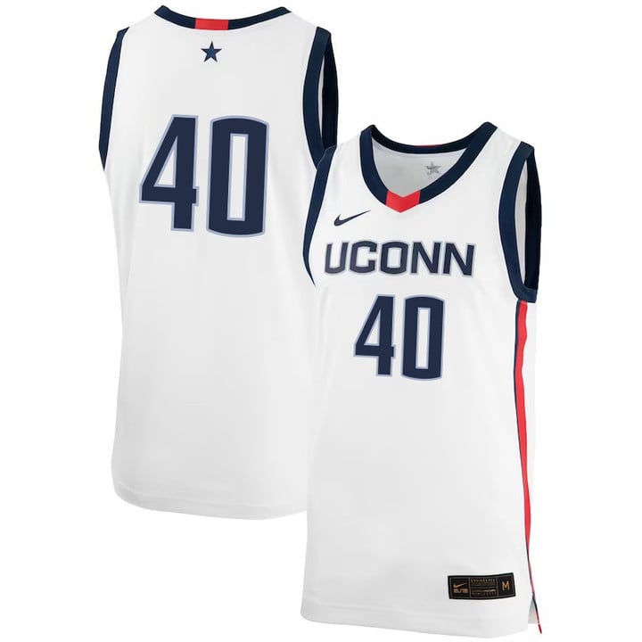Andre Johnson Jr Jersey UConn Huskies College Basketball No Name Navy #40