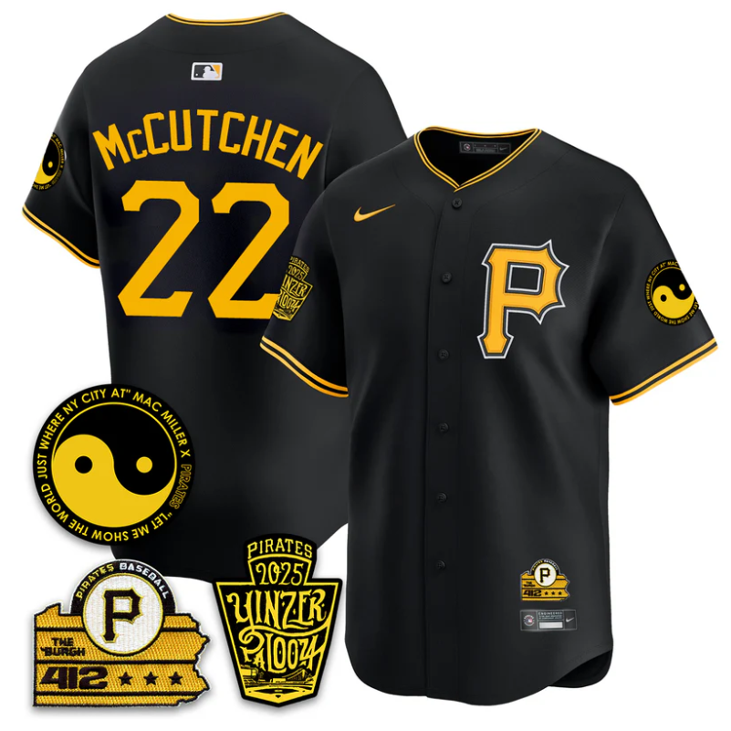 Andrew McCutchen Jersey #22 Pittsburgh Pirates Yinzerpalooza 2025 Black