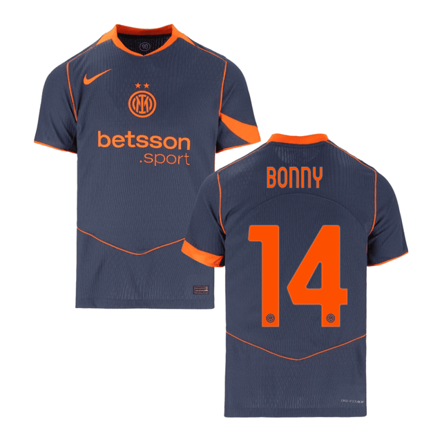 Ange-Yoan Bonny 14 Inter Milan 2025-26 Third Match Jersey – Gray