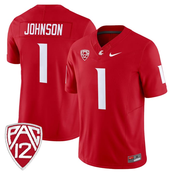 Angel Johnson Jersey #1 Washington State Cougars 2025 Vapor Limited Stitched
