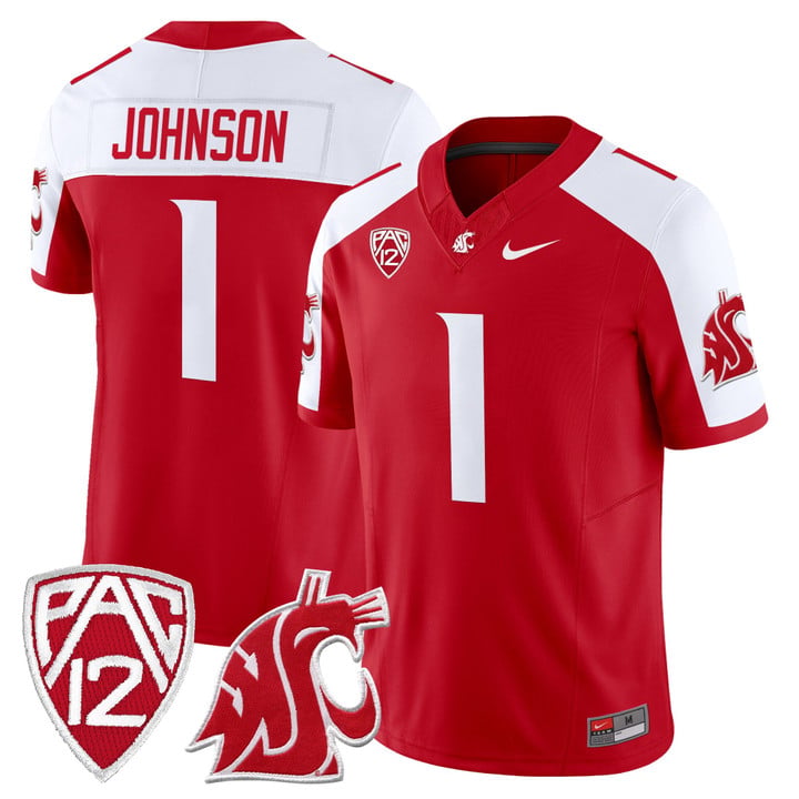 Angel Johnson Jersey #1 Washington State Cougars 2025 Vapor Limited Stitched