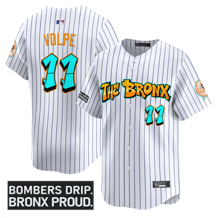 Anthony Volpe Jersey #11 Yankees Graffiti Bronx Bombers Edition Stitched White