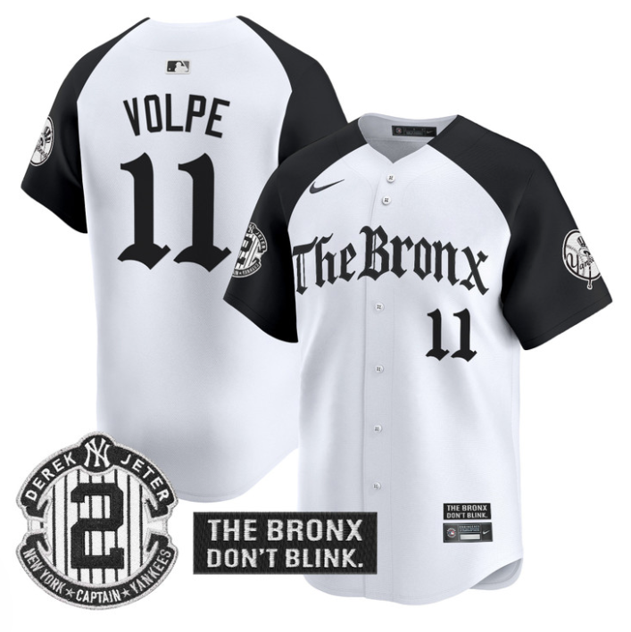 Anthony Volpe Jersey #11 Yankees The Bronx Gothic Ink Drop Edition
