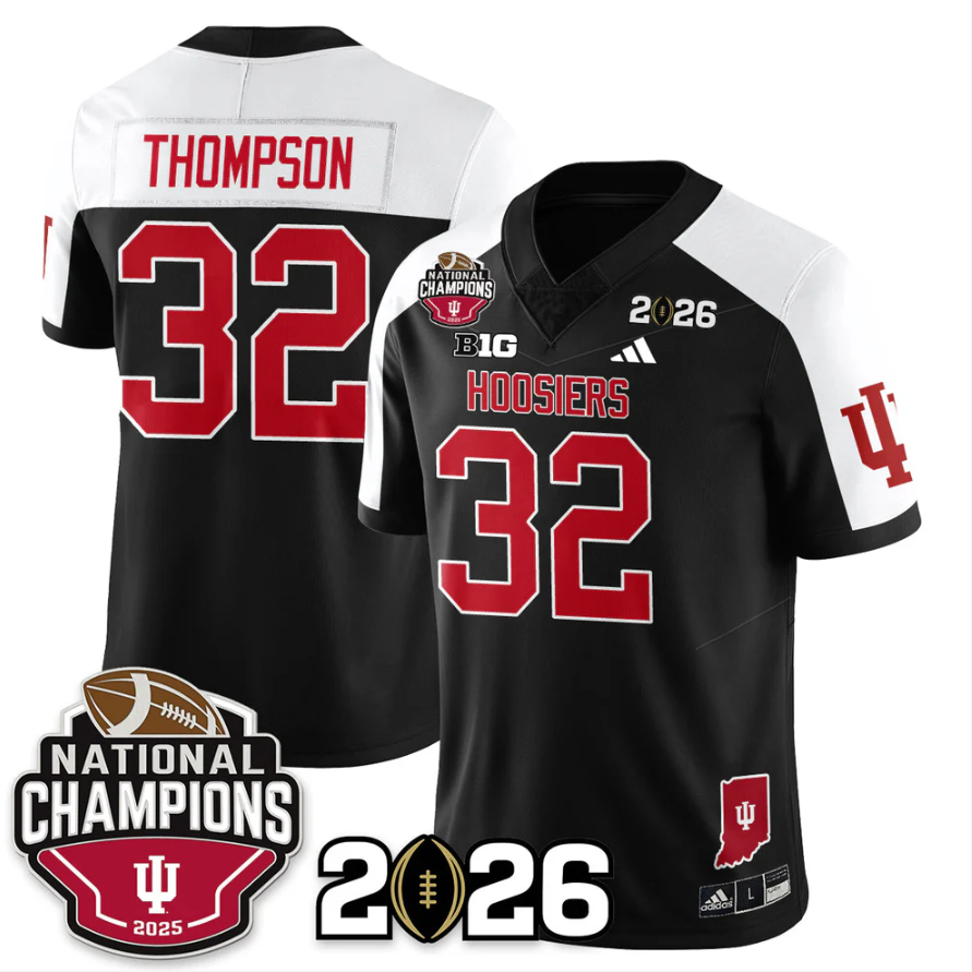 Anthony Thompson Jersey #32 Indiana Hoosiers 2025 National Champions V3 Stitched