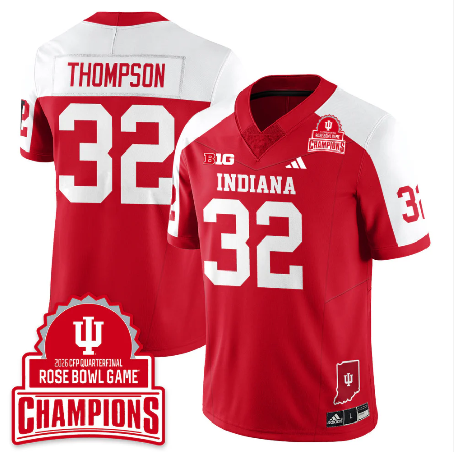 Anthony Thompson Jersey #32 Indiana Hoosiers 2026 Rose Bowl Game Champions Stitched