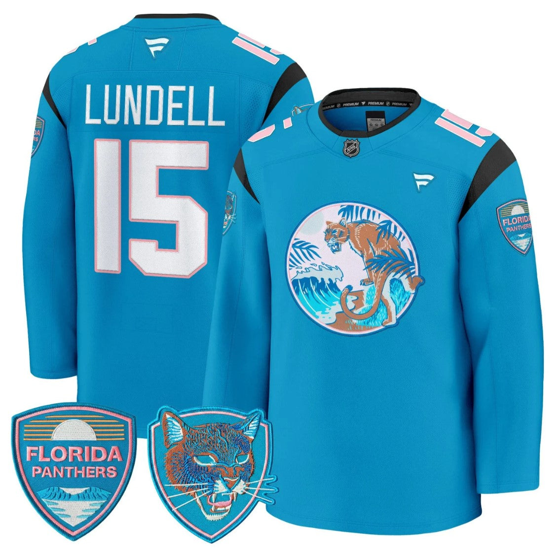 Anton Lundell Jersey #15 Florida Panthers SoFlo Night Edition Premium Stitched