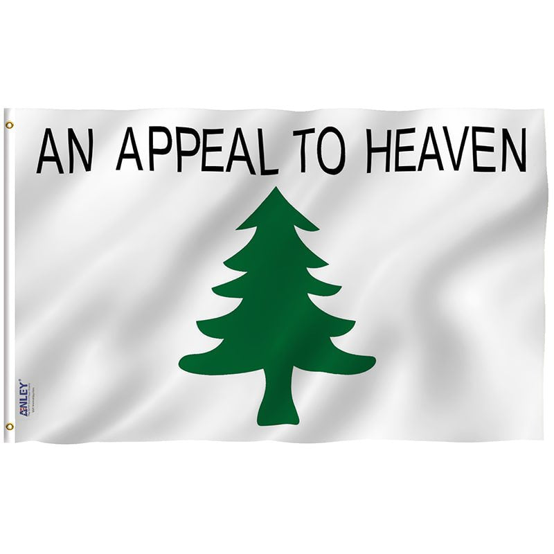 Appeal to Heaven Flag - Pine Tree Flag with Brass Grommets 3X5Ft Banner USA