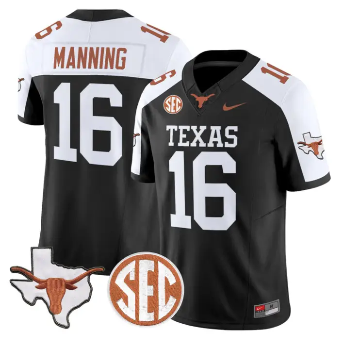 Arch Manning Jersey #16 Texas Longhorns 2026 SEC Patch Stitched
