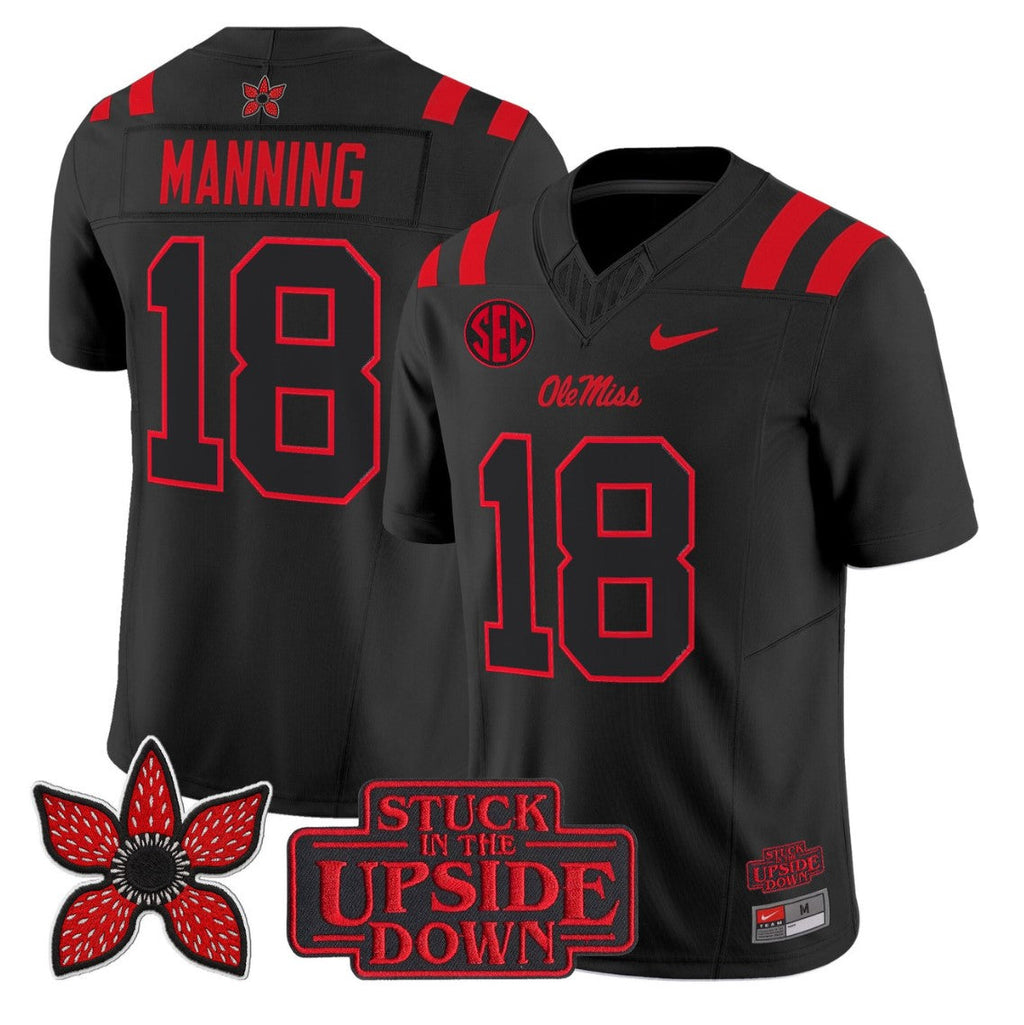 Archie Manning Jersey #18 Ole Miss Rebels Stranger Things Edition Stitched