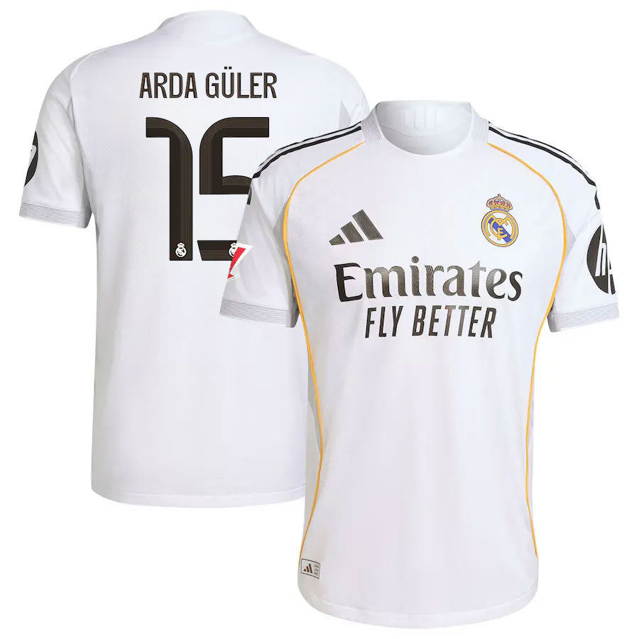 Arda Guler 15 Real Madrid 2025-26 Home Jersey – White
