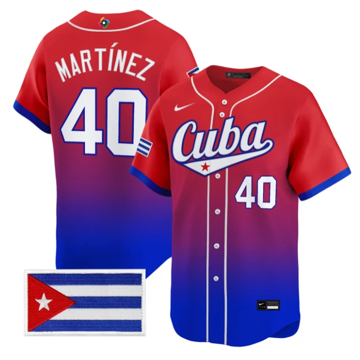 Ariel Martinez Jersey #40 Cuba World Baseball Classic 2026 Stitched