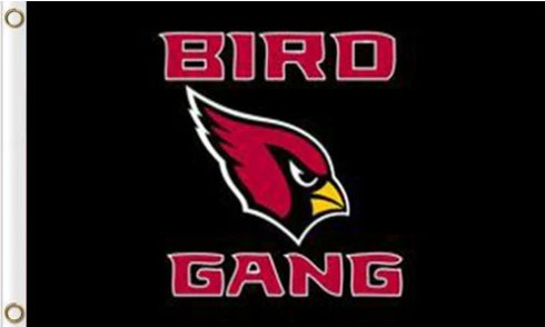 Arizona Cardinals BIRD GANG Black Flag 3X5 Ft Polyester Banner USA 90x150cm
