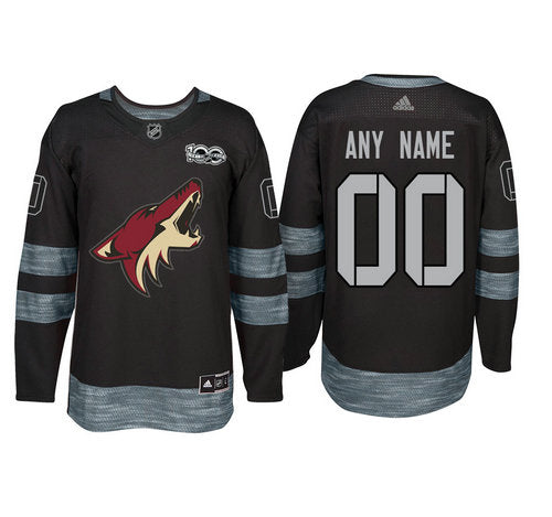 Arizona Coyotes Black 1917-2017 100th Anniversary Stitched NHL Custom Jersey