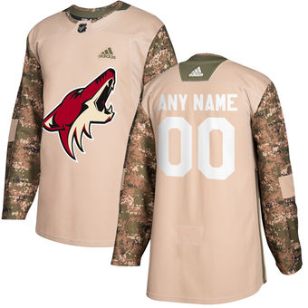 Arizona Coyotes Camo Veterans Day Custom Practice Jersey