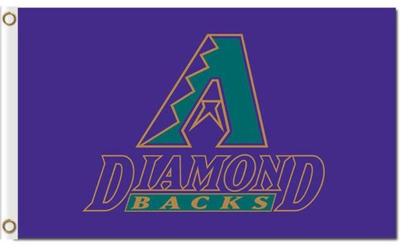 Arizona Diamondbacks Logo Purple flag 3X5Ft Banner USA Polyester with Brass Grommets