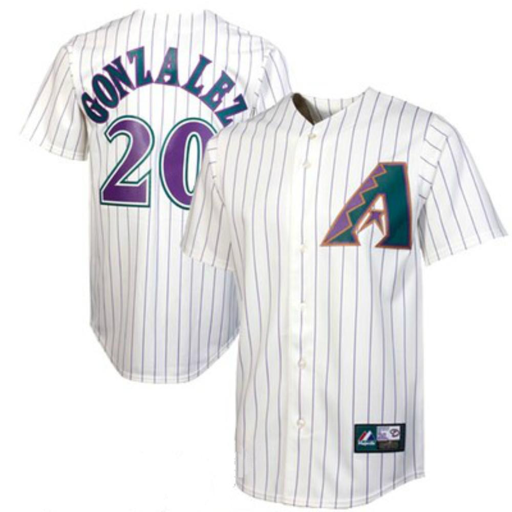 Arizona Diamondbacks Luis Gonzalez White Throwback Jersey