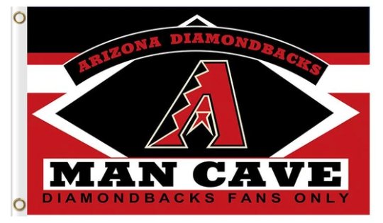 Arizona Diamondbacks Man Cave flag 3X5Ft Banner USA Polyester with Brass Grommets