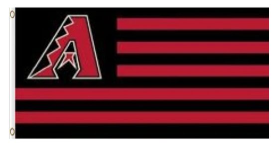 Arizona Diamondbacks Stripes flag 3X5Ft Banner USA Polyester with Brass Grommets