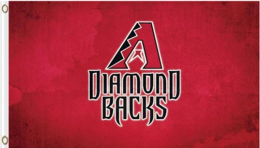 Arizona Diamondbacks Team Black & Red flag 3X5Ft Banner USA Polyester with Brass Grommets