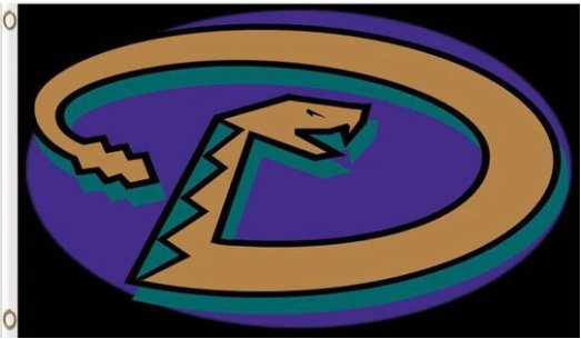 Arizona Diamondbacks Team Black flag 3X5Ft Banner USA Polyester with Brass Grommets
