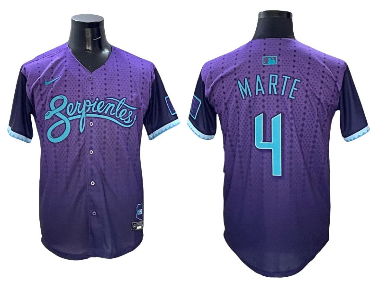 Arizona Diamondbacks #4 Ketel Marte 2025 City Connect Limited Jersey Purple