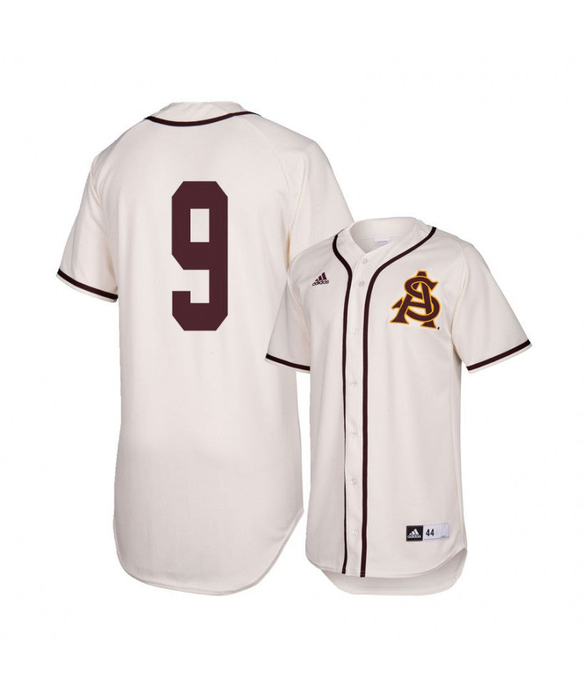 Arizona State Sun Devils 9 Sam Ferri White Baseball Jersey