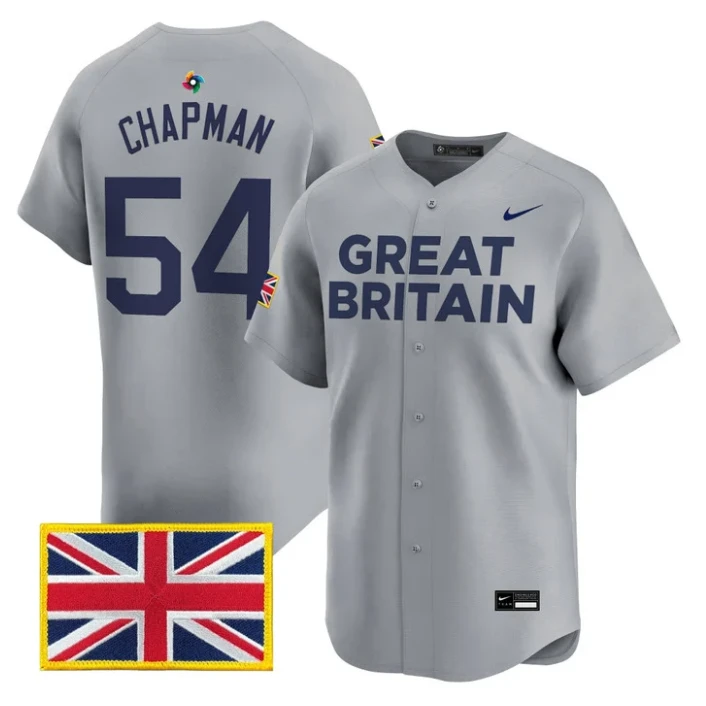 Aroldis Chapman Jersey #54 Team Great Britain 2026 World Baseball Stitched