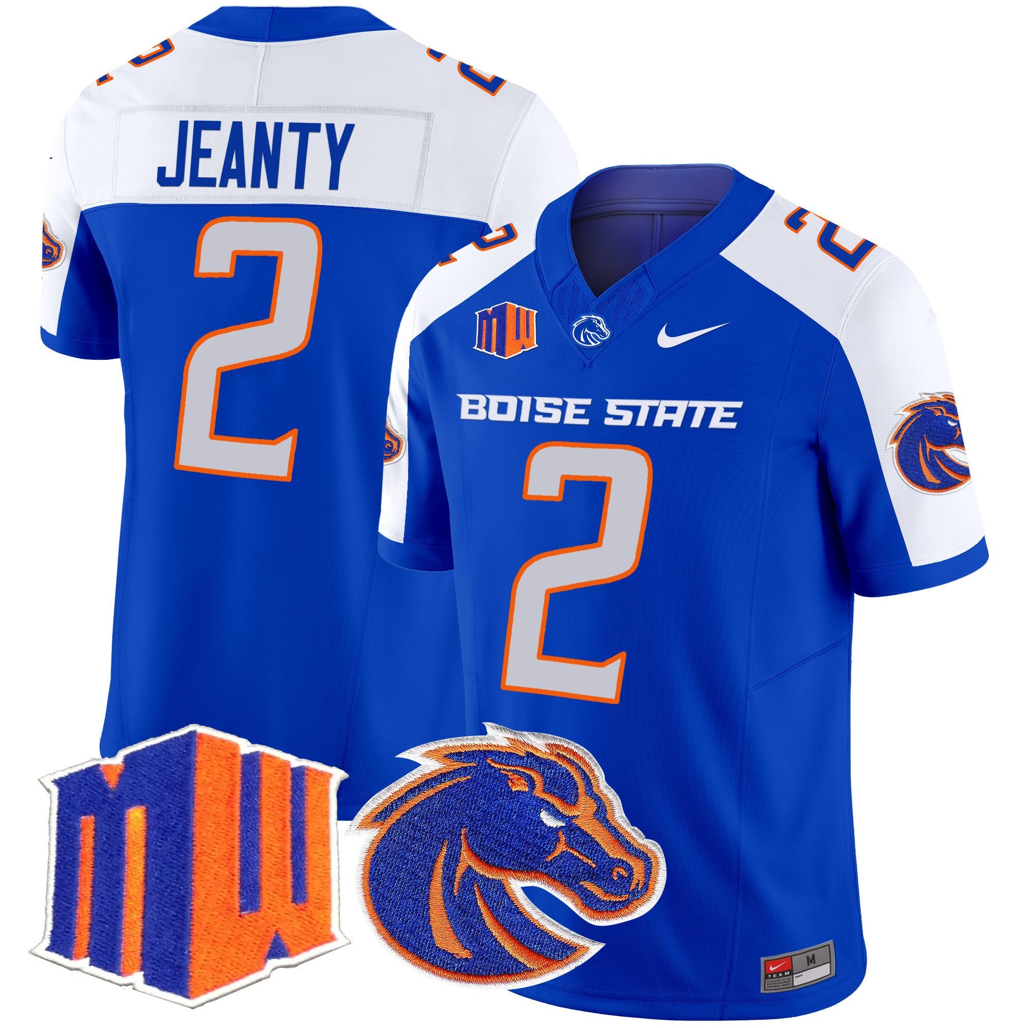 Ashton Jeanty Jersey #2 Boise State Broncos 2025 Vapor Stitched Royal Alternate