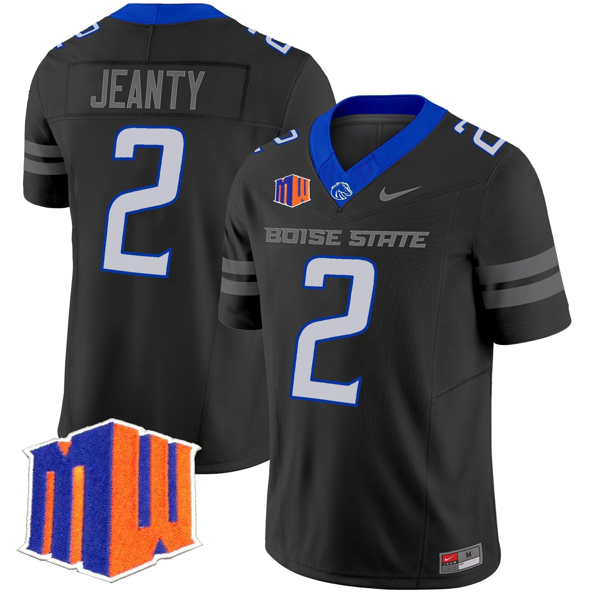 Ashton Jeanty Jersey #2 Boise State Broncos 2025 Vapor Stitched Black