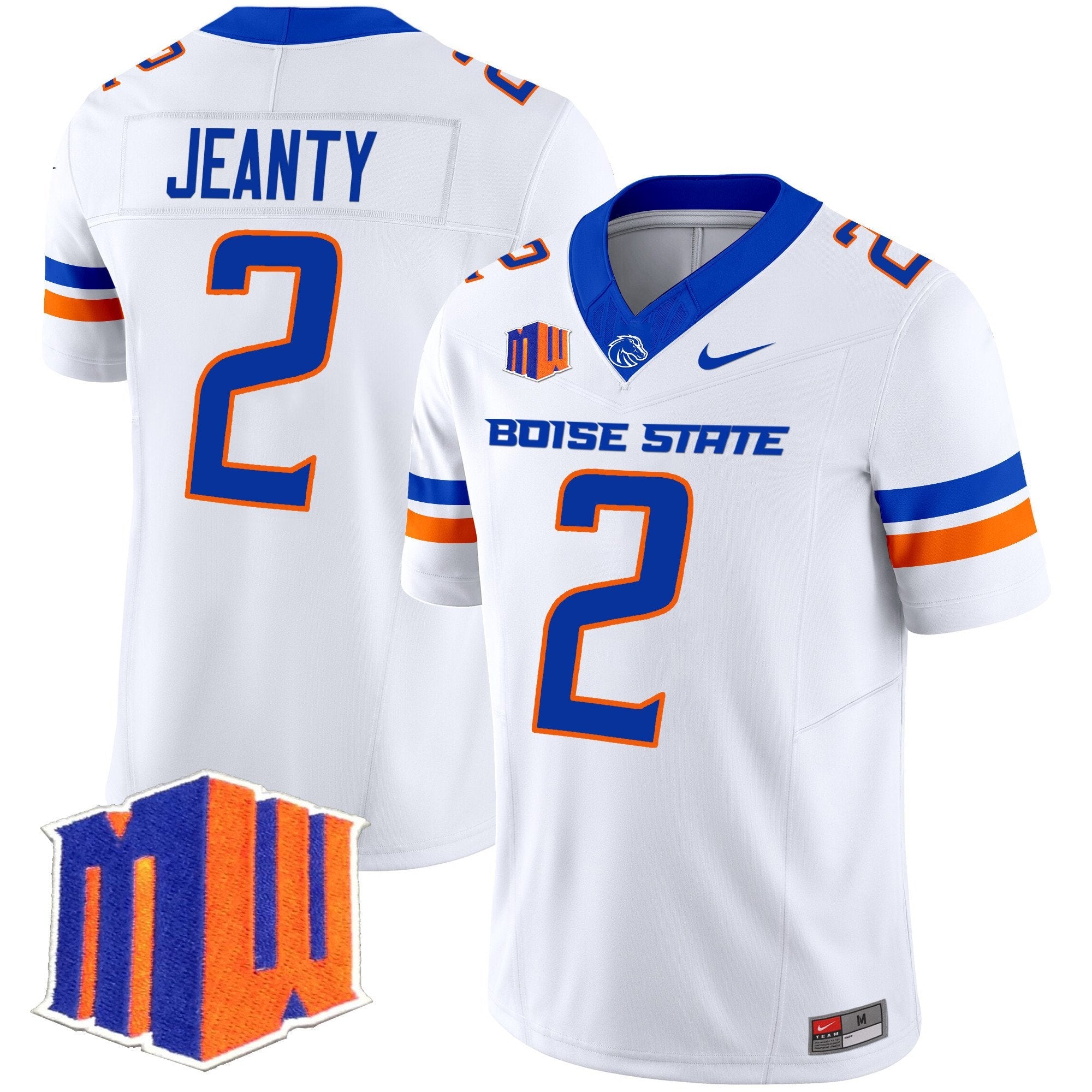 Ashton Jeanty Jersey #2 Boise State Broncos 2025 Vapor Stitched White