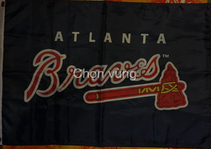 Atlanta Braves Baseball Balck flag 3X5Ft Banner USA Polyester with Brass Grommets