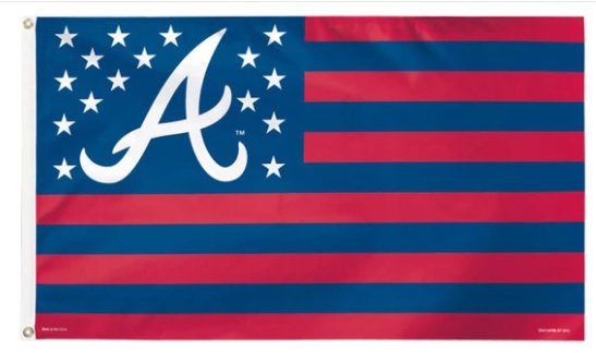 Atlanta Braves Nation Polyester flag 3X5Ft Banner USA Polyester with Brass Grommets