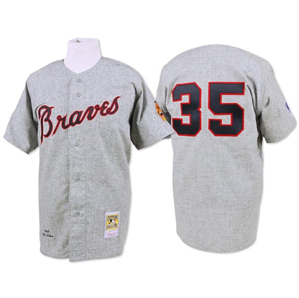 Atlanta Braves Phil Niekro Gray 1969 Throwback Jersey