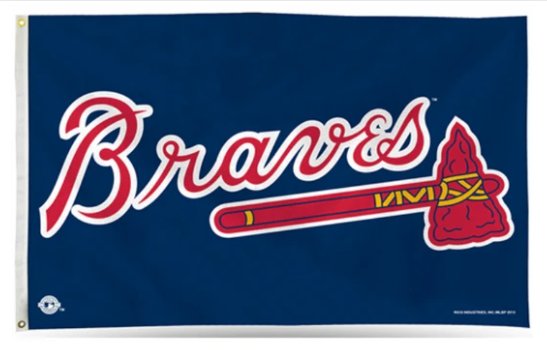 Atlanta Braves Sports Banner flag 3X5Ft Banner USA Polyester with Brass Grommets