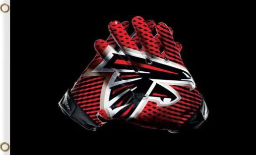 Atlanta Falcons Gloves Flag 3X5 Ft Polyester Banner USA 90x150cm